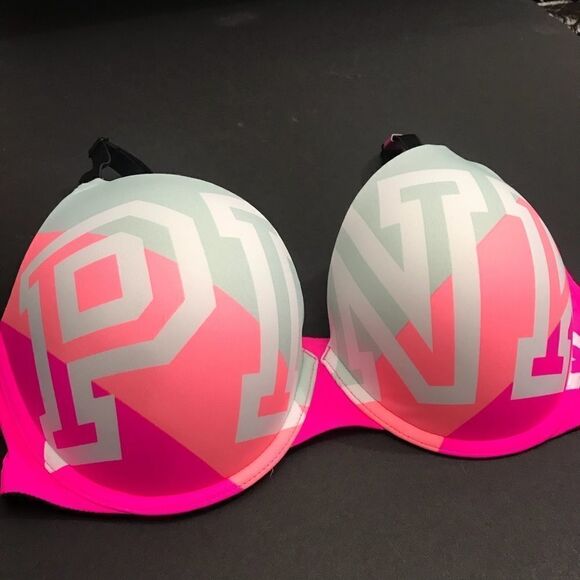 Victoria’s Secret wear everywhere Push Up Padded Pink Logo Bra - Picture 3 of 4